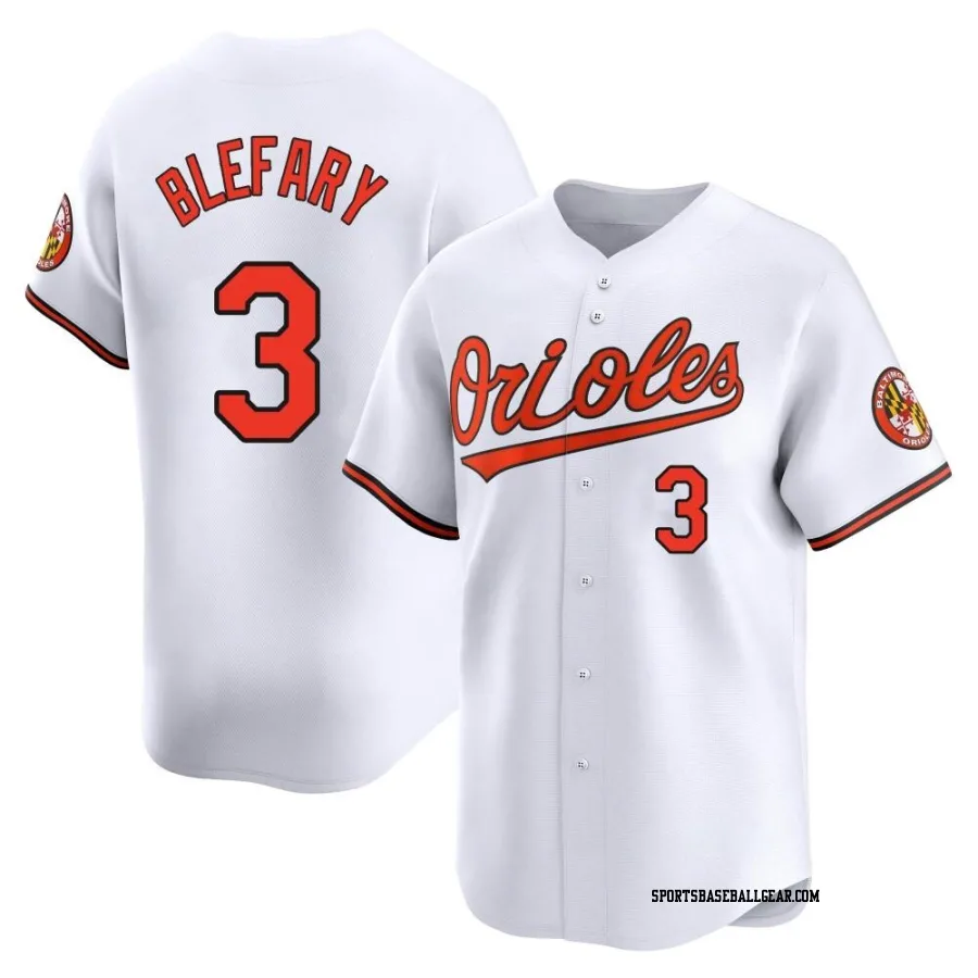 Curt Blefary Men's Baltimore Orioles White Limited Home Jersey
