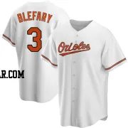 Curt Blefary Youth Baltimore Orioles White Replica Home Jersey