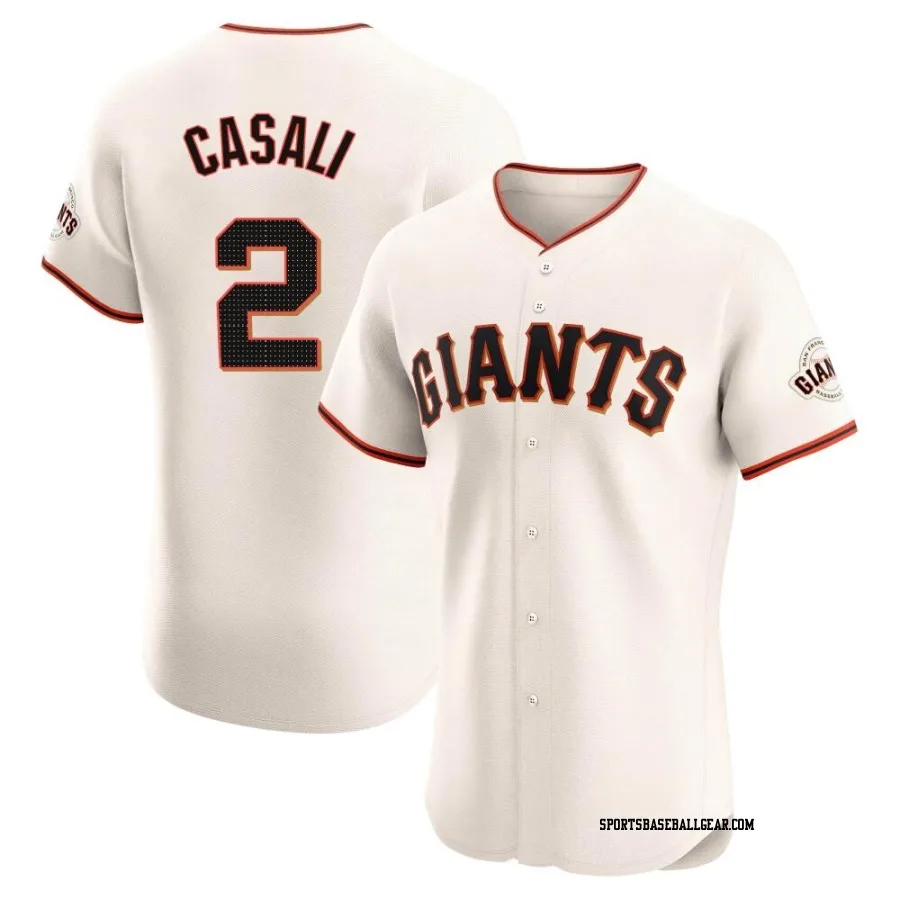Curt Casali Men's San Francisco Giants Cream Elite Home Jersey