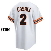 Curt Casali Youth San Francisco Giants White Limited Throwback Cooperstown Collection Jersey