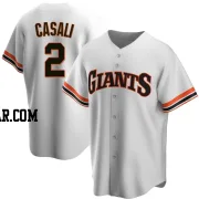 Curt Casali Youth San Francisco Giants White Replica Home Cooperstown Collection Jersey