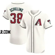 Curt Schilling Men's Arizona Diamondbacks Cream Elite Home Jersey