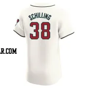 Curt Schilling Men's Arizona Diamondbacks Cream Elite Home Jersey