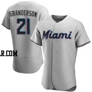 Curtis Granderson Men's Miami Marlins Gray Authentic Road Jersey