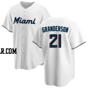 Curtis Granderson Youth Miami Marlins White Replica Home Jersey