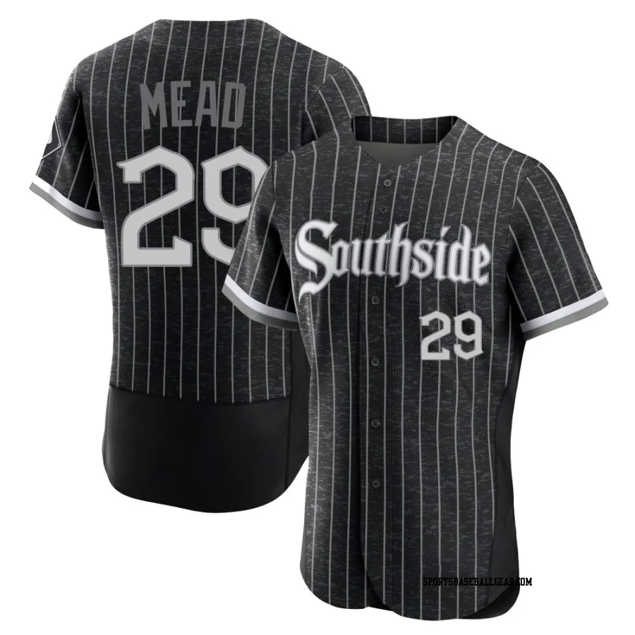 Curtis Mead Men's Chicago White Sox Black Authentic 2021 City Connect Jersey