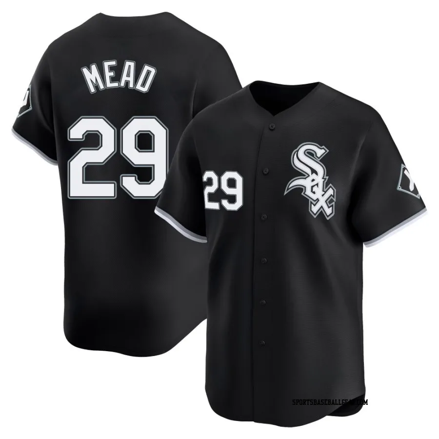 Curtis Mead Men's Chicago White Sox Black Limited Alternate Jersey