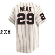 Curtis Mead Men's Chicago White Sox Cream Limited Throwback Cooperstown Jersey