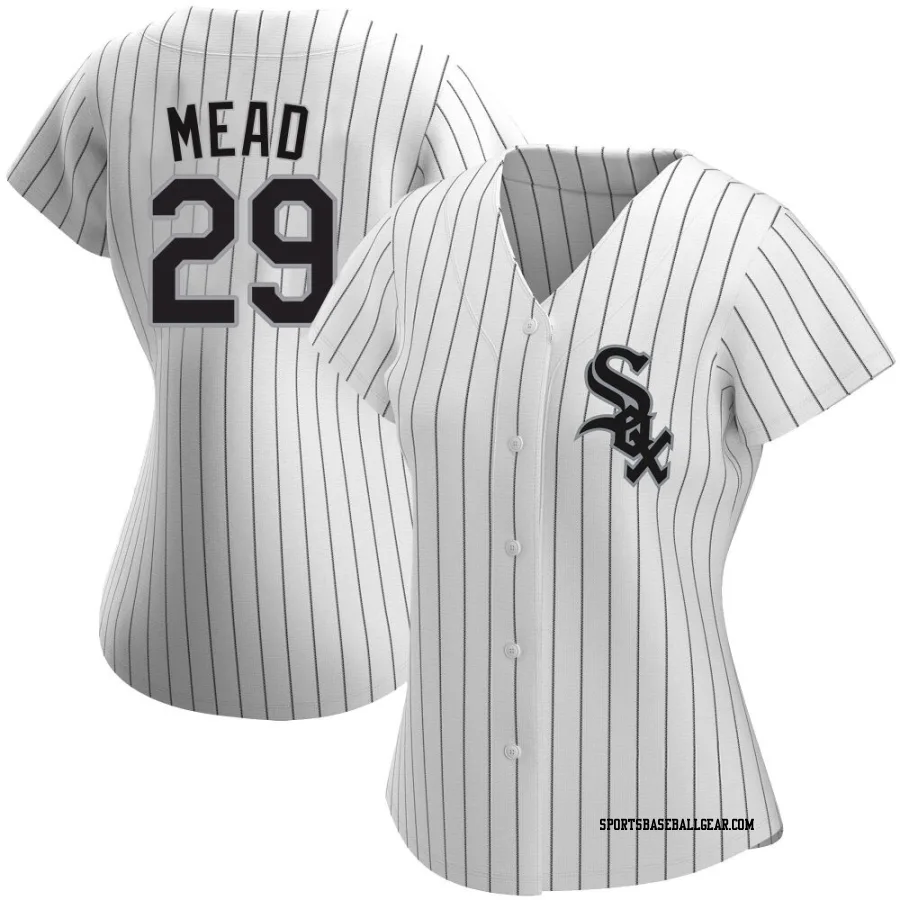 Curtis Mead Women's Chicago White Sox White Replica Home Jersey