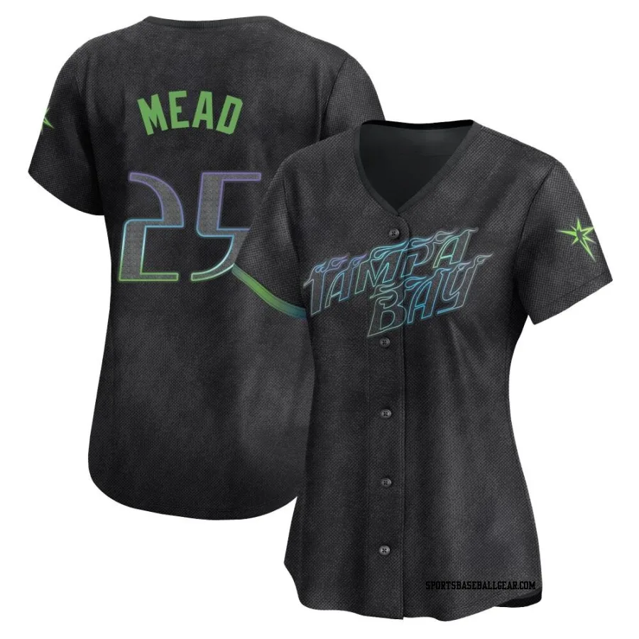 Curtis Mead Women's Tampa Bay Rays Charcoal Limited 2024 City Connect Jersey