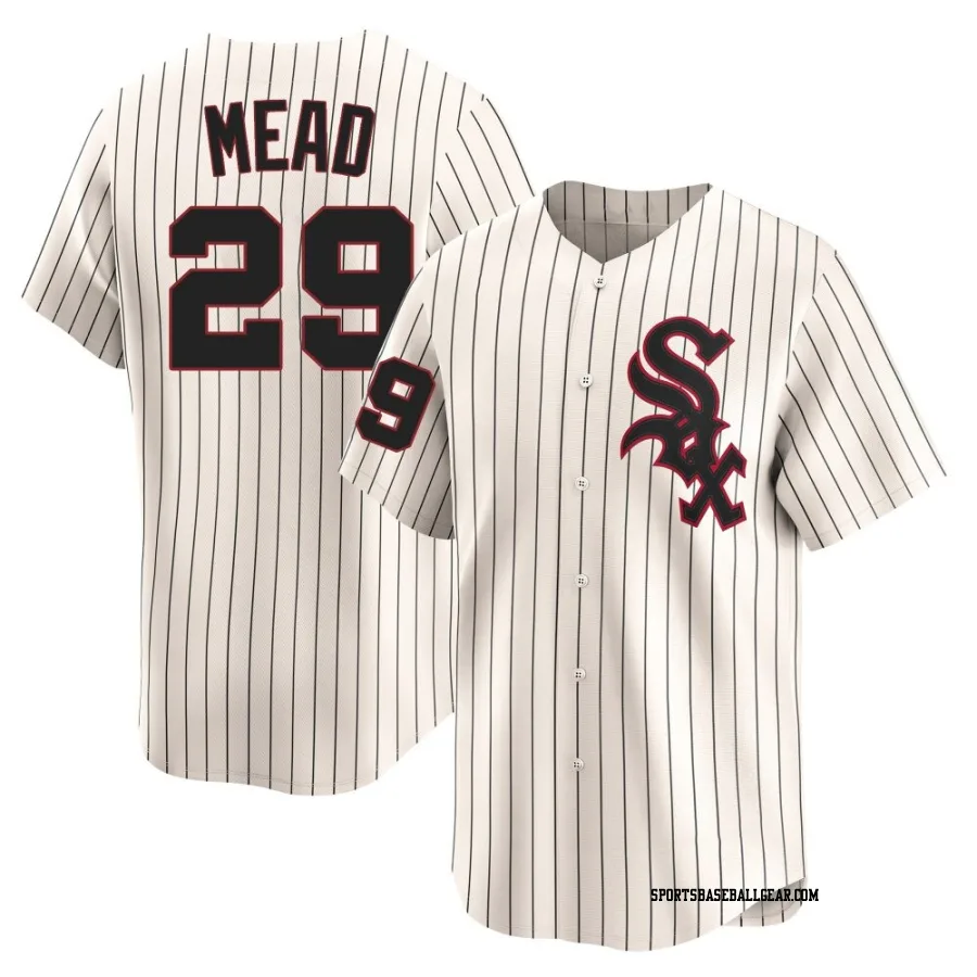 Curtis Mead Youth Chicago White Sox Cream Limited Throwback Cooperstown Jersey