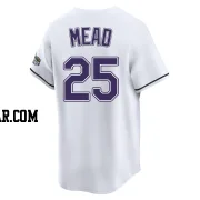 Curtis Mead Youth Tampa Bay Rays White Limited Throwback Cooperstown Jersey