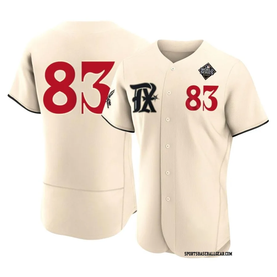 Curtis Terry Men's Texas Rangers Cream Authentic 2023 City Connect 2023 World Series Jersey