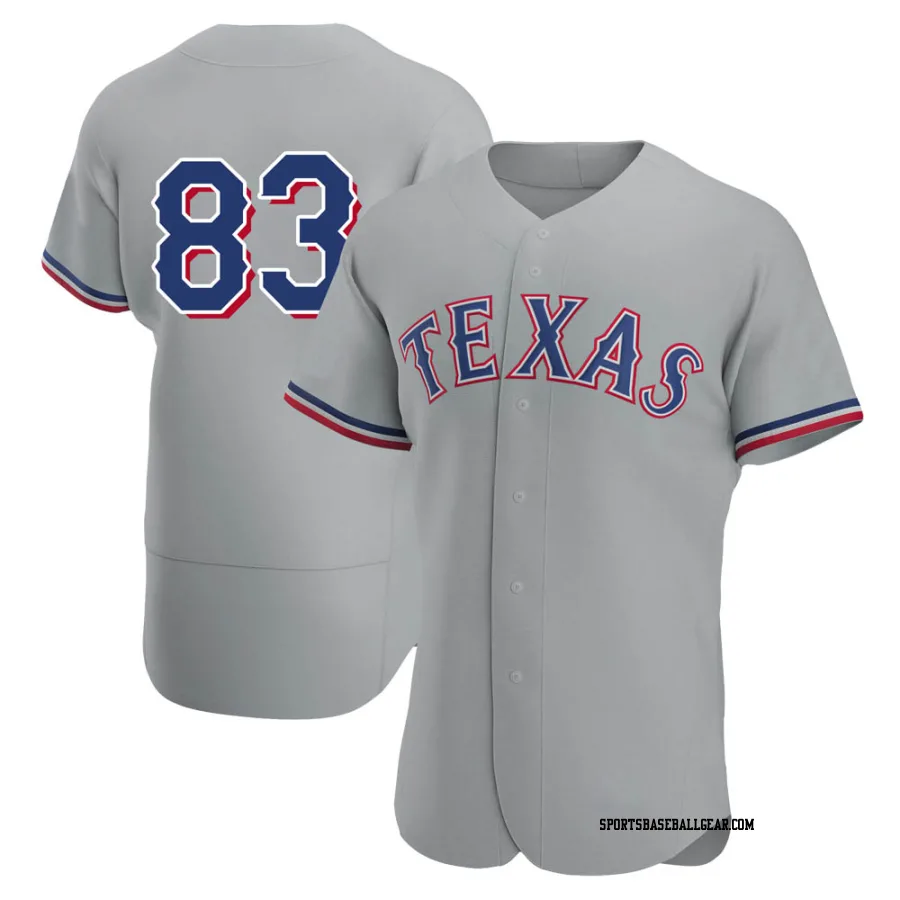Curtis Terry Men's Texas Rangers Gray Authentic Road Jersey