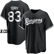 Curtis Terry Youth Texas Rangers White Replica Black 2023 World Series Champions Jersey