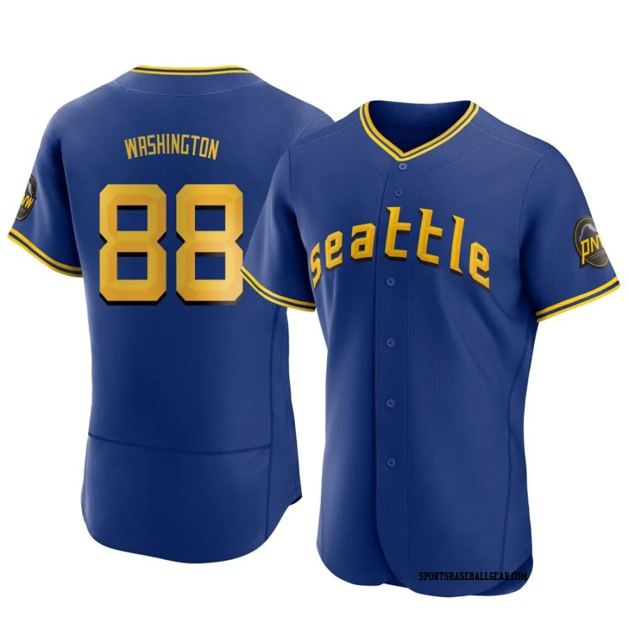 Curtis Washington Men's Seattle Mariners Royal Authentic 2023 City Connect Jersey
