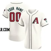 Custom Men's Arizona Diamondbacks Cream Elite Home Jersey
