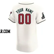 Custom Men's Arizona Diamondbacks Cream Elite Home Patch Jersey