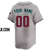 Custom Men's Arizona Diamondbacks Gray Limited Alternate Jersey