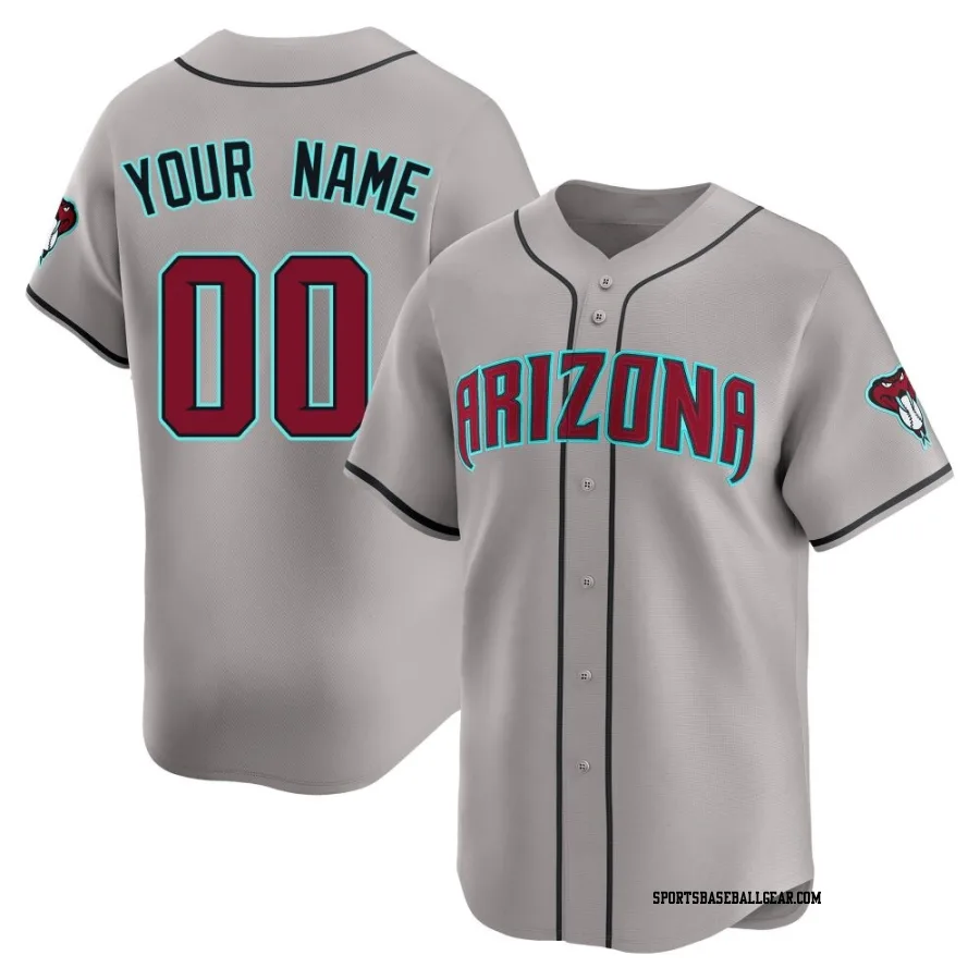Custom Men's Arizona Diamondbacks Gray Limited Alternate Jersey