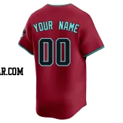 Custom Men's Arizona Diamondbacks Red Limited Alternate Jersey