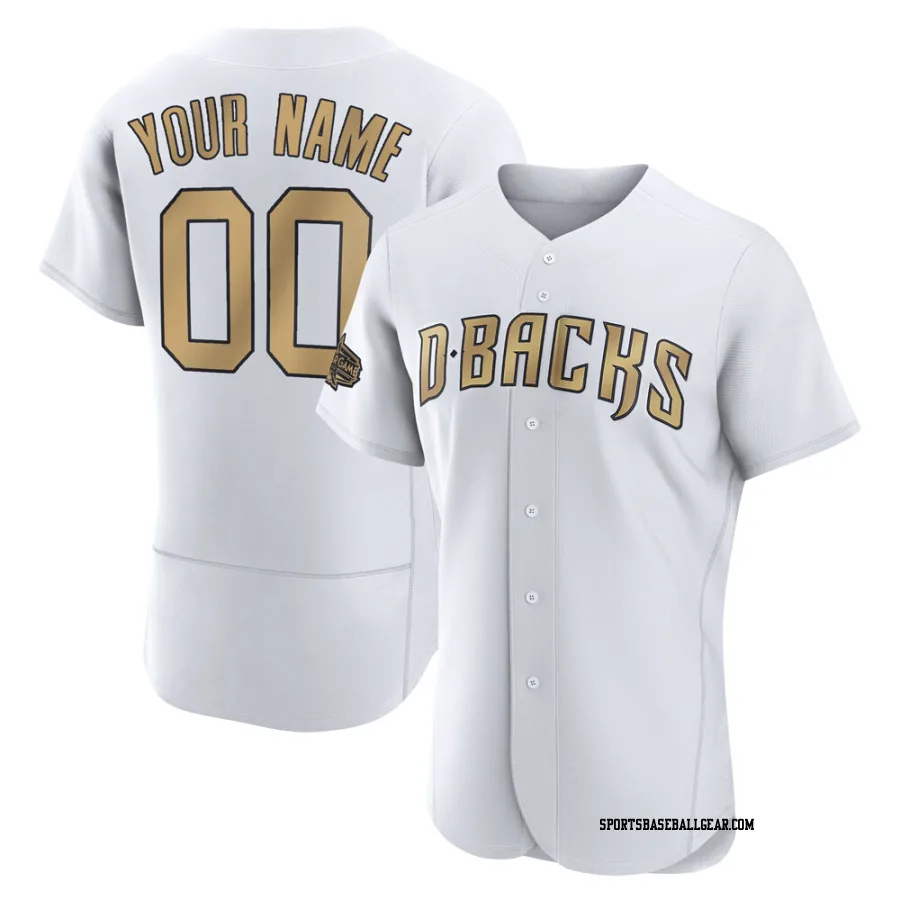 Custom Men's Arizona Diamondbacks White Game Authentic 2022 All-Star Jersey