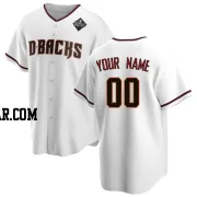 Custom Men's Arizona Diamondbacks White Replica Home 2023 World Series Jersey