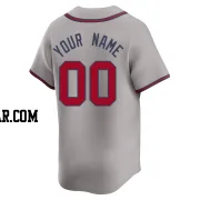 Custom Men's Atlanta Braves Gray Limited Away Jersey