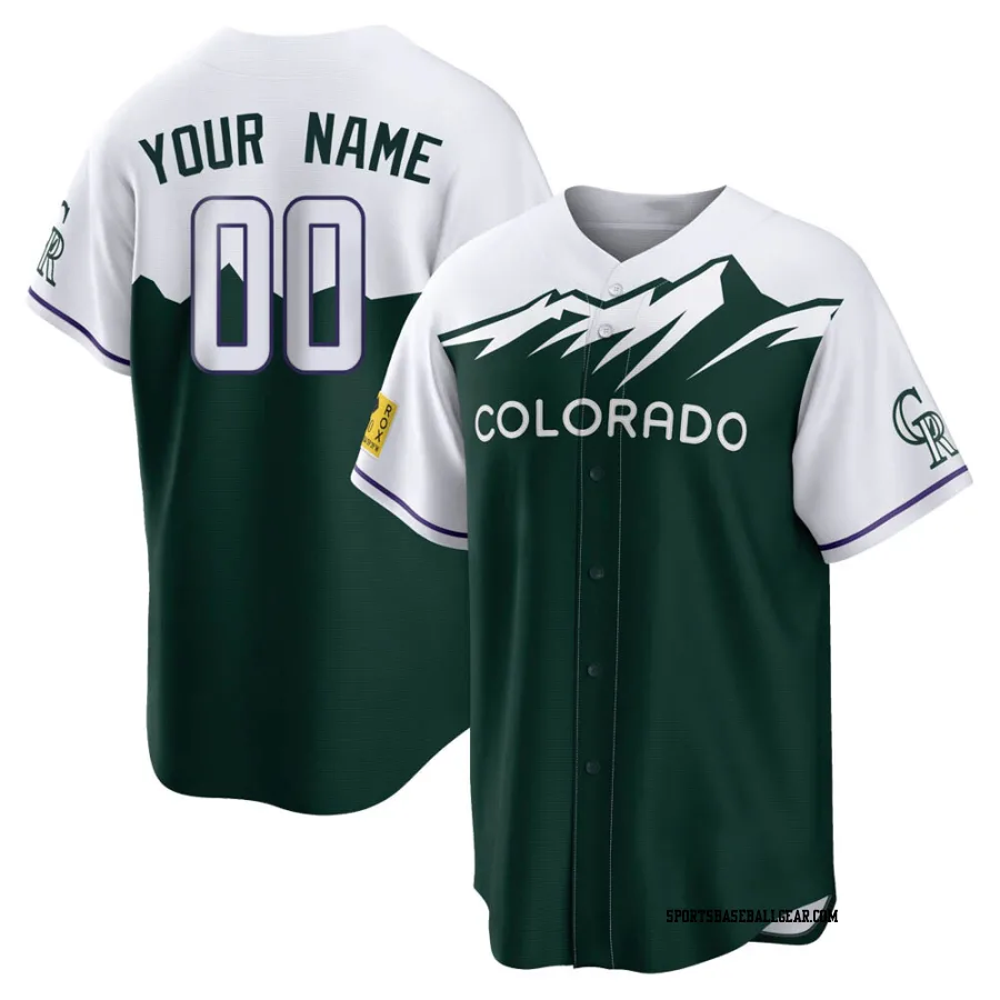 Custom Men's Colorado Rockies Green Replica 2022 City Connect Jersey