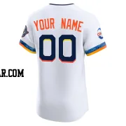 Custom Men's Houston Astros White Elite 2025 City Connect Jersey