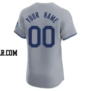 Custom Men's Kansas City Royals Gray Elite Road Jersey