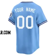 Custom Men's Kansas City Royals Light Blue Limited Throwback Cooperstown Collection Jersey