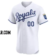 Custom Men's Kansas City Royals White Elite Home Jersey