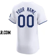 Custom Men's Kansas City Royals White Elite Home Jersey