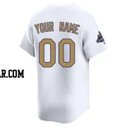 Custom Men's Los Angeles Dodgers Gold Limited White 2025 Collection Jersey