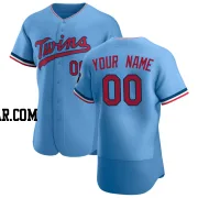 Custom Men's Minnesota Twins Light Blue Authentic Alternate Jersey