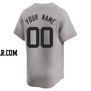 Custom Men's New York Yankees Gray Limited Away Jersey