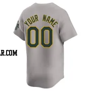 Custom Men's Oakland Athletics Gray Limited Away Jersey