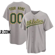Custom Men's Oakland Athletics Gray Replica Away 2.0 Jersey