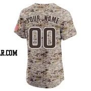Custom Men's San Diego Padres Camo Elite Alternate Vapor Premier Jersey