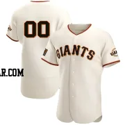 Custom Men's San Francisco Giants Cream Authentic Home Jersey