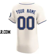 Custom Men's Seattle Mariners Cream Elite Alternate Jersey