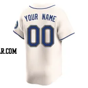 Custom Men's Seattle Mariners Cream Limited Alternate Jersey