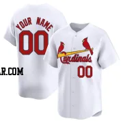 Custom Men's St. Louis Cardinals White Limited Home Jersey