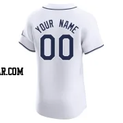 Custom Men's Tampa Bay Rays White Elite Home Jersey