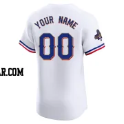 Custom Men's Texas Rangers Gold Elite White 2024 Collection Jersey