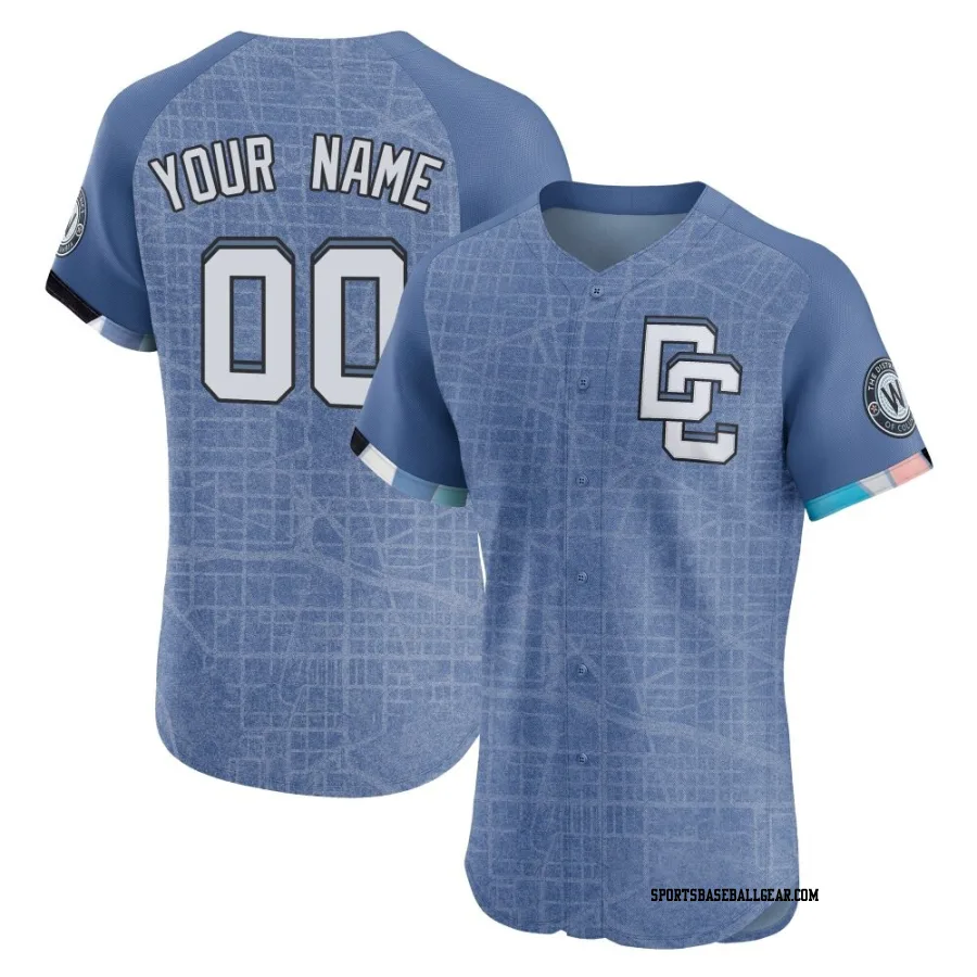 Custom Men's Washington Nationals Blue Elite 2025 City Connect Jersey