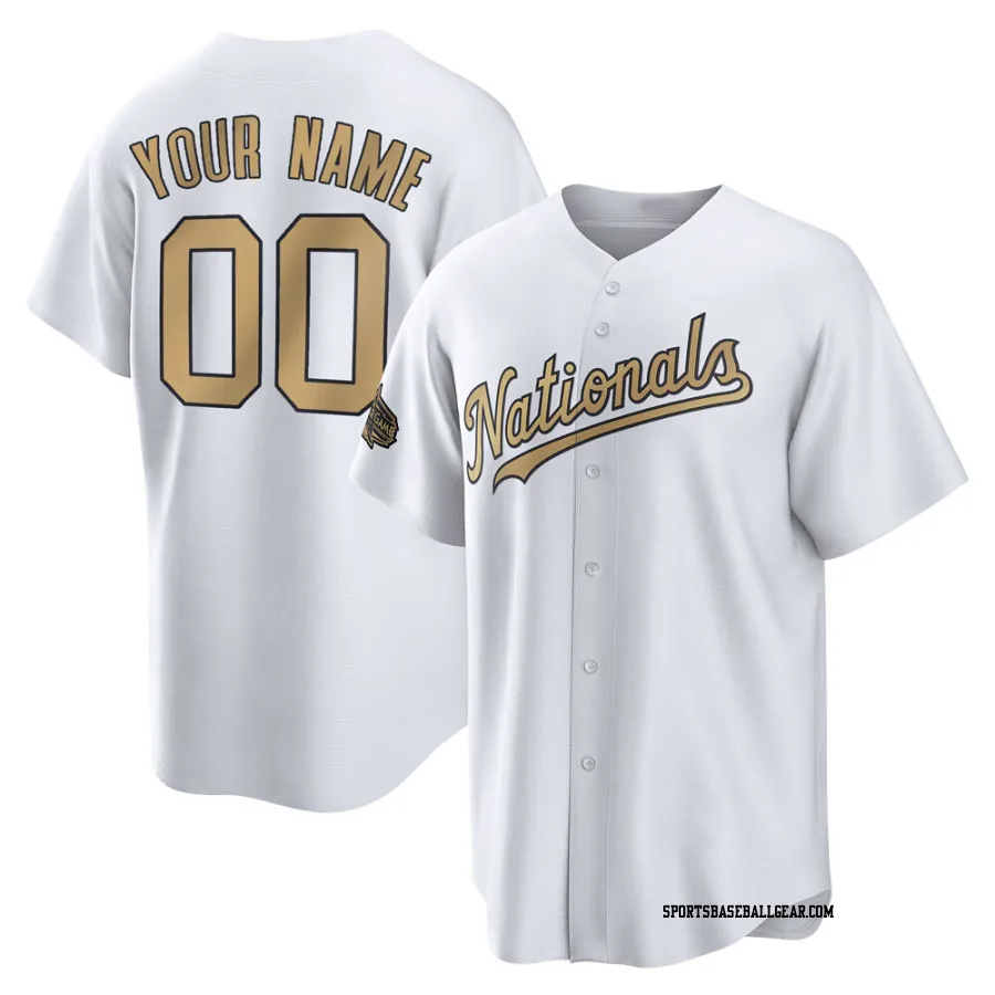 Custom Men's Washington Nationals White Game Replica 2022 All-Star Jersey
