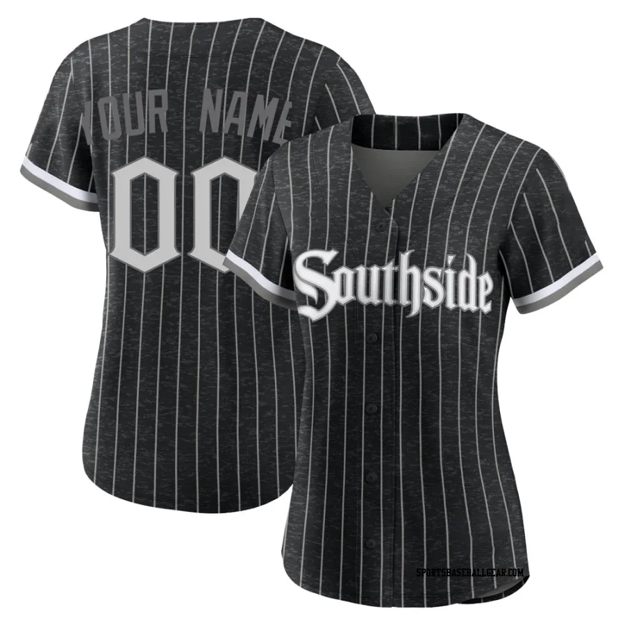 Custom Women's Chicago White Sox Black Replica 2021 City Connect Jersey