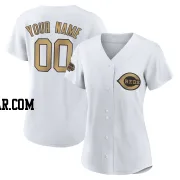 Custom Women's Cincinnati Reds White Game Replica 2022 All-Star Jersey